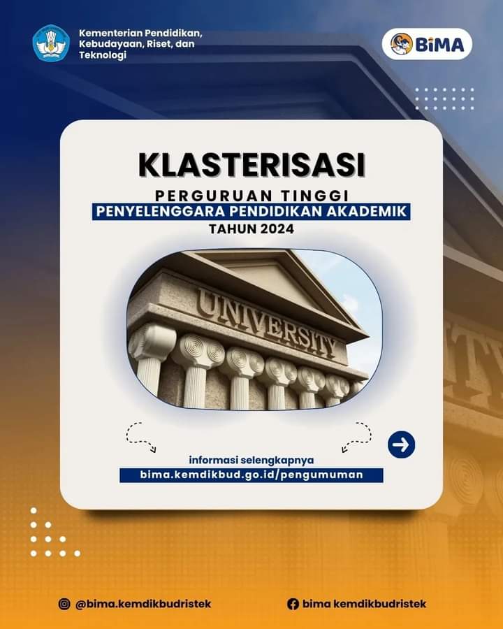 Pengumuman Klasterisasi Perguruan Tinggi Akademik 2024