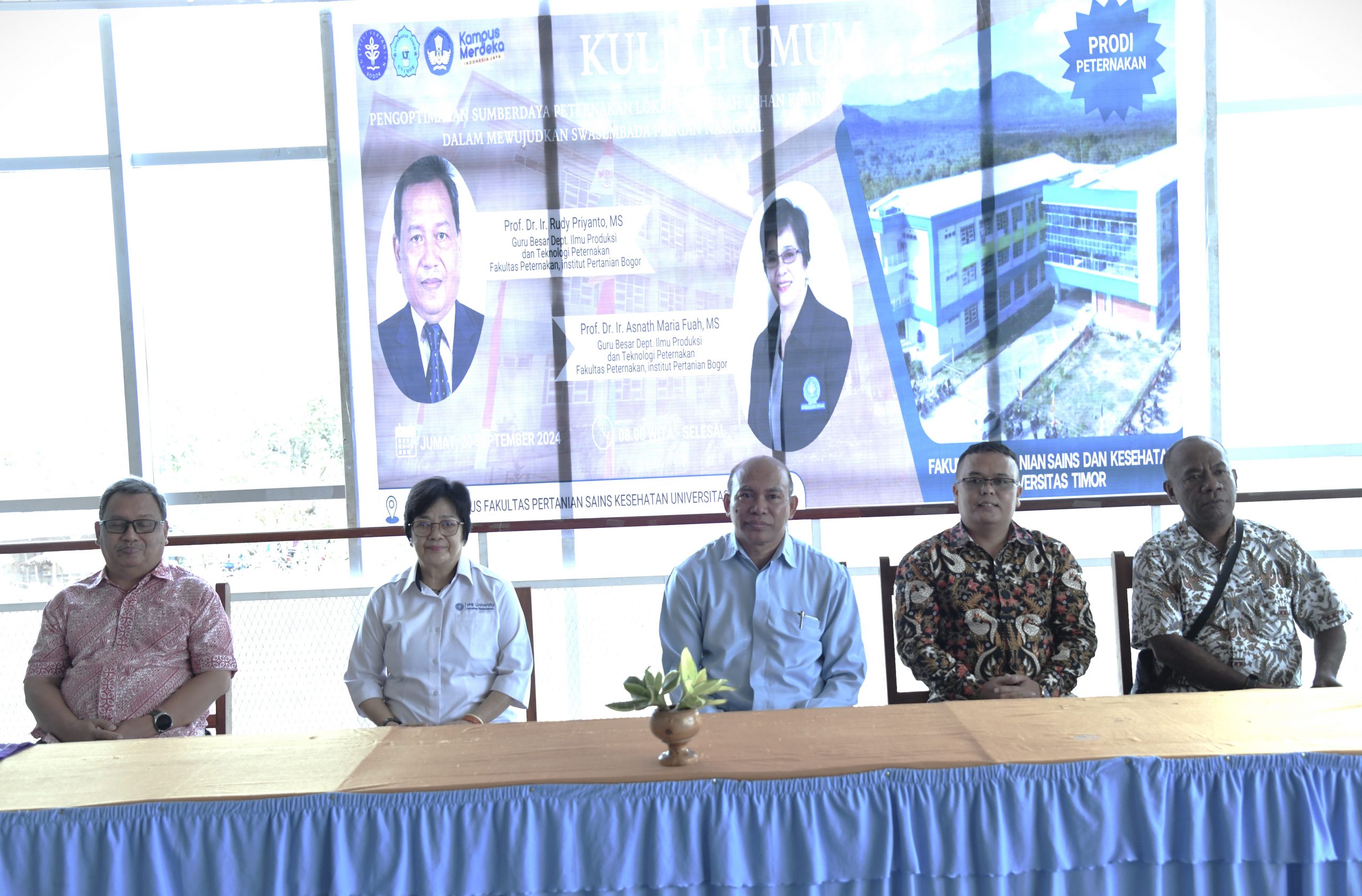 Hadirkan Narasumber Dari IPB Bogor, Prodi Peternakan Unimor Gelar Kuliah Umum Bertajuk “Pengoptimalan Sumber Daya Peternakan Di Daerah Lahan Kering Dalam Mewujudkan Swasembada Pangan Nasional”