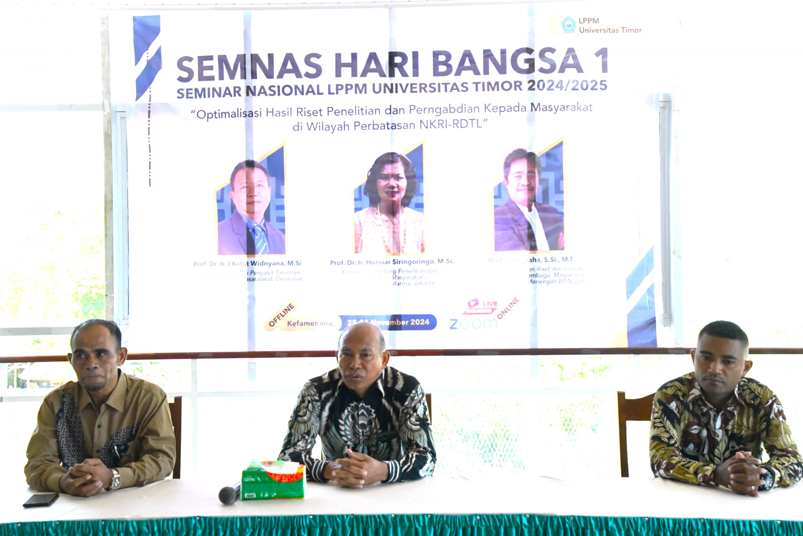 LPPM Unimor Gelar Seminar Nasional Hari Bangsa 1, Optimalisasi Hasil Riset dan Pengabdian Kepada Masyarakat di Wilayah Perbatasan NKRI-RDTL